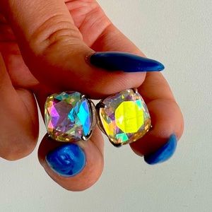 Kate Spade stud statement earrings— silver